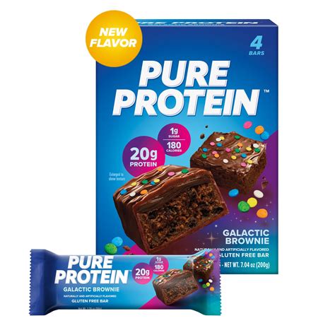 Pure protein cosmic brownie - Protein 8 g grams. Vitamin D 0 mcg micrograms 0% Daily Value. Calcium 52 mg milligrams 4% Daily Value. Iron 0.7 mg milligrams 4% Daily Value. The % Daily Value (DV) tells you how much a nutrient in a serving of food contributes to a daily diet. 2000 calories a day is used for general nutrition advice. ... Cosmic Brownies with …